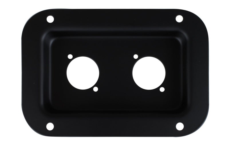 Penn Elcom D0604K Steel Cabinet Dish Punched for 2 x Neutrik D-Series Connectors - Image 1